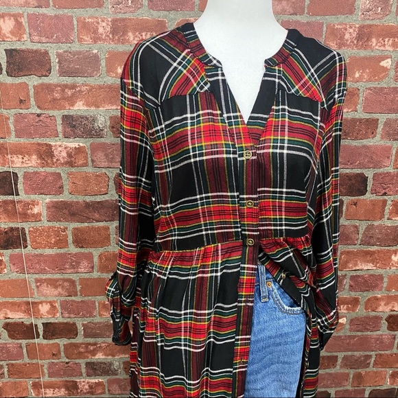 Sz LARGE Plaid Fall Shirtdress - Picture 10 of 17